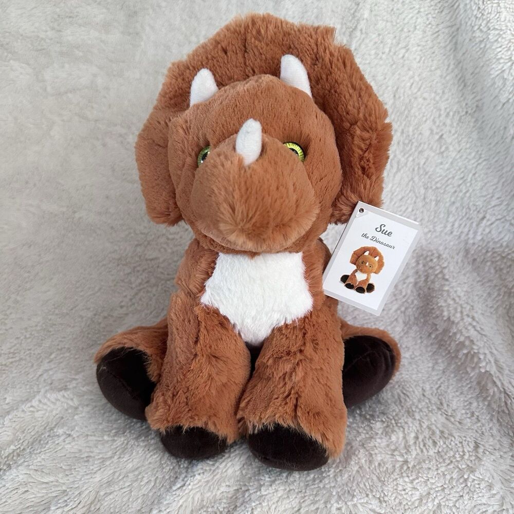 Aurora World Sue Triceratops Orange Dino Dinosaur Plush Toy
